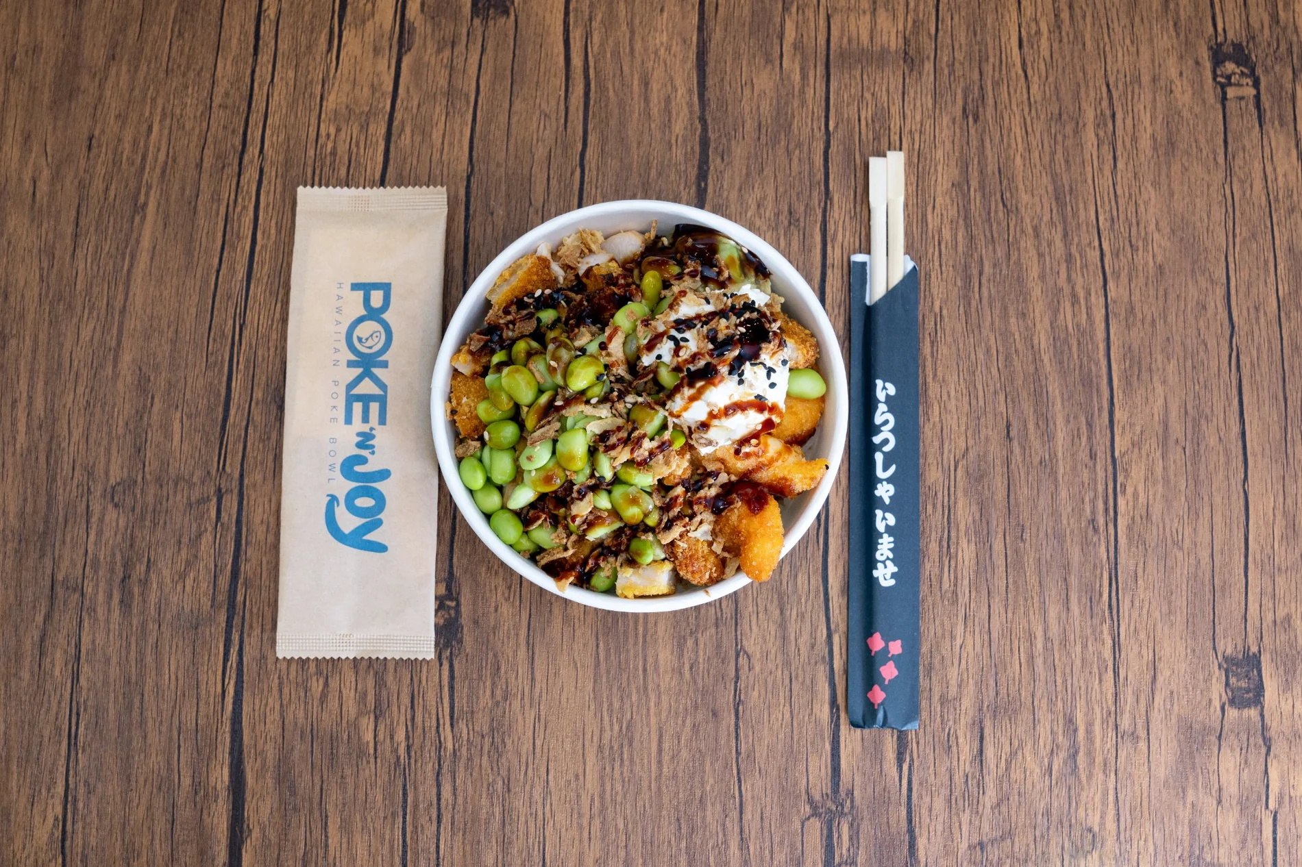 Pokè bowl Poke’n’Joy vista dall’alto